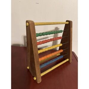 Antique Vintage Retro Abacus Wooden Toys Wood Preschool Homeschool Primary